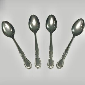 Capco Elegance Teaspoons Flatware Silverware Stainless Set Of 4